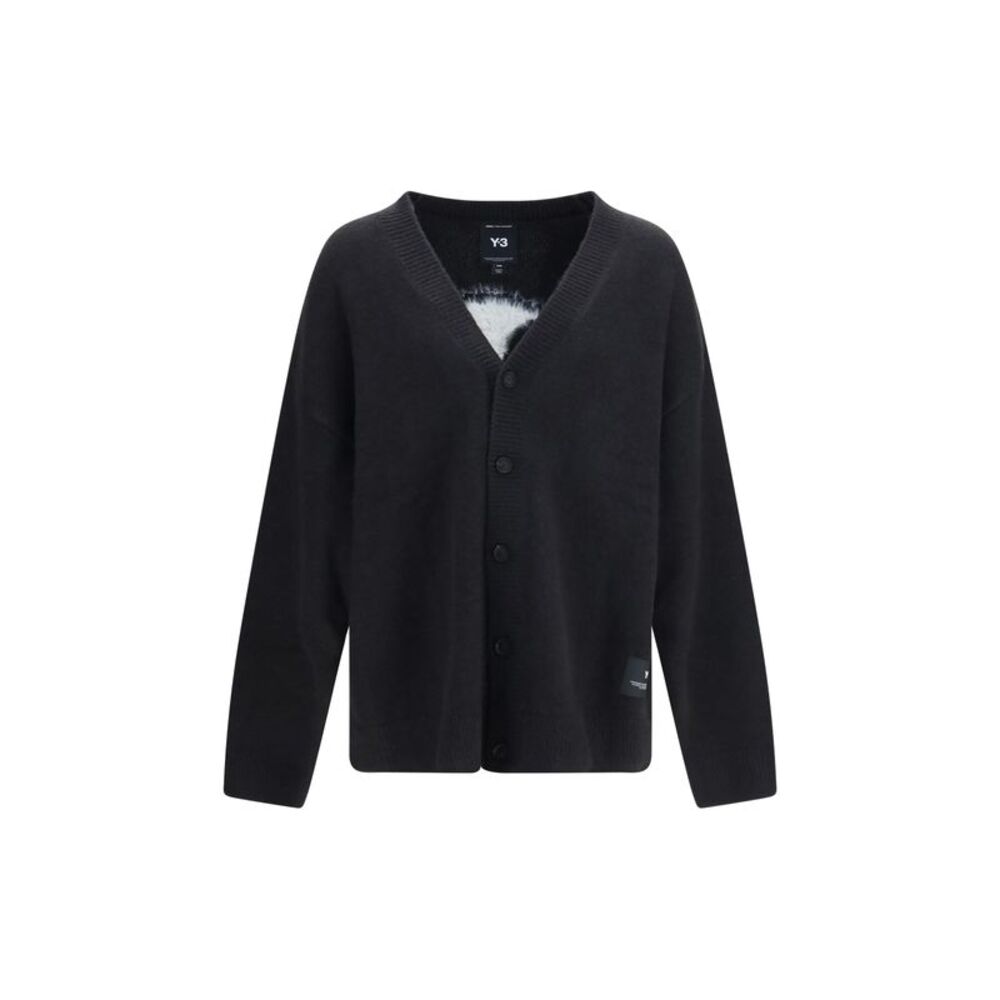 Y-3 Men Chito V-Neck Cardigan With Graphic Back
